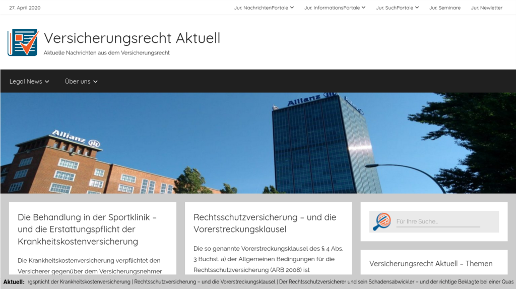 versicherungsrecht aktuell